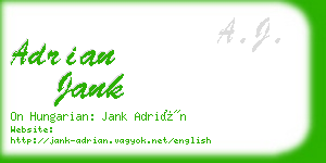 adrian jank business card